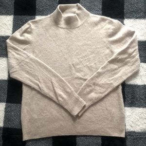 INVESTMENTS 100% Cashmere Mock Neck Soft Comfy Long Sleeve Sweater Size L